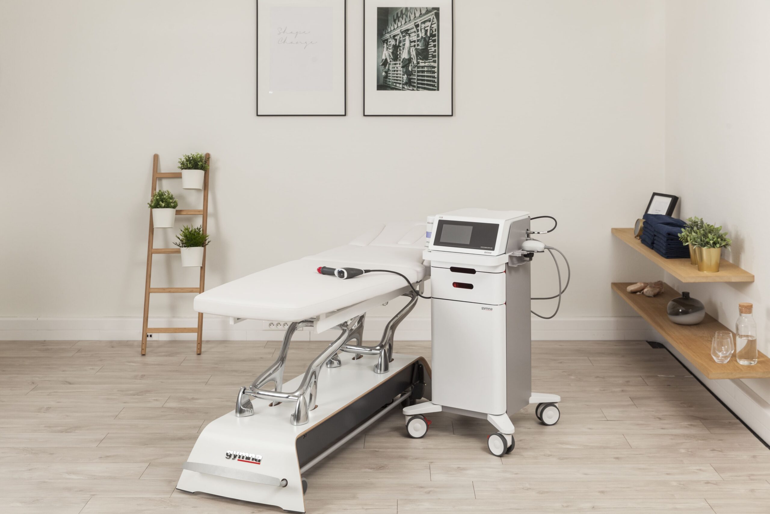 Gymna espana camillas de masaje y therapia con ondas de choque fisiotherapia